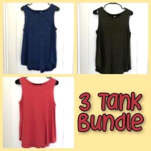 Three Old Navy Luxe Track Tops